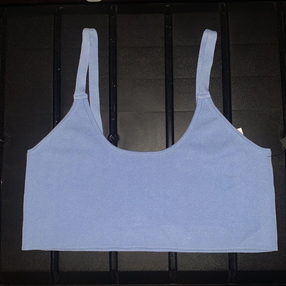 NWT Love for Humanity Couture Blue Cropped Tank Top